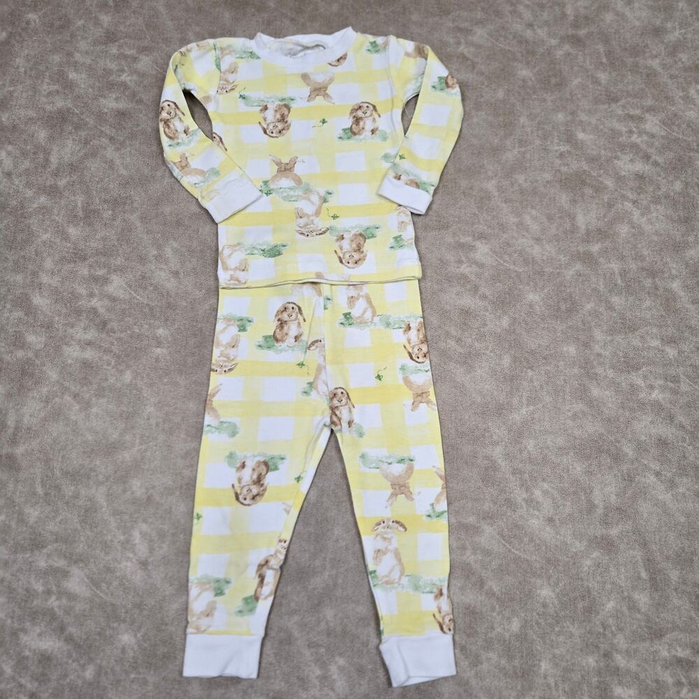 Burt’s Bees Baby Organic Cotton 2-Piece Pajama Set – Yellow Rabbit – 18M